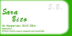 sara bito business card